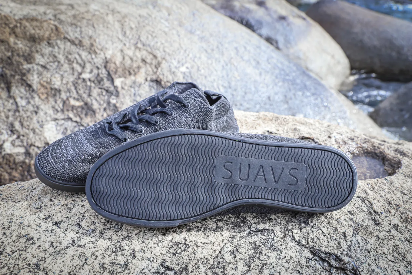 SUAVS The Zilker Shoes Mens 12 Black Lightweight Casual Comfort Travel Sneakers SUAVS The Zilker Black Lace Up Men main image 3