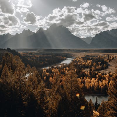 Photograph the Grand Teton at the Snake River Overlook