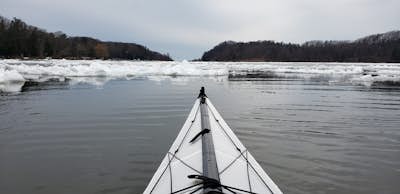 Kayak Pigeon Creek to Lake Michigan