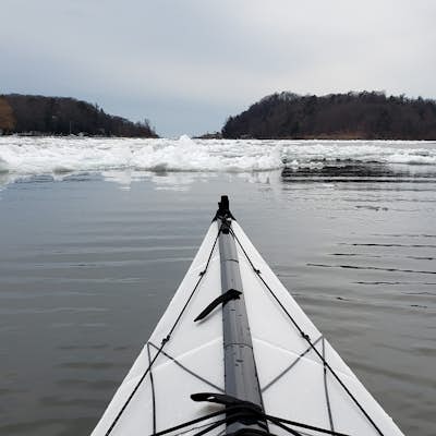 Kayak Pigeon Creek to Lake Michigan