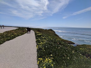 Hike Natural Bridges to Lighthouse Field