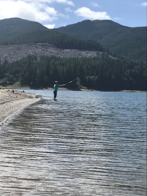 Fly Fish Merrill Lake , Ariel, Washington