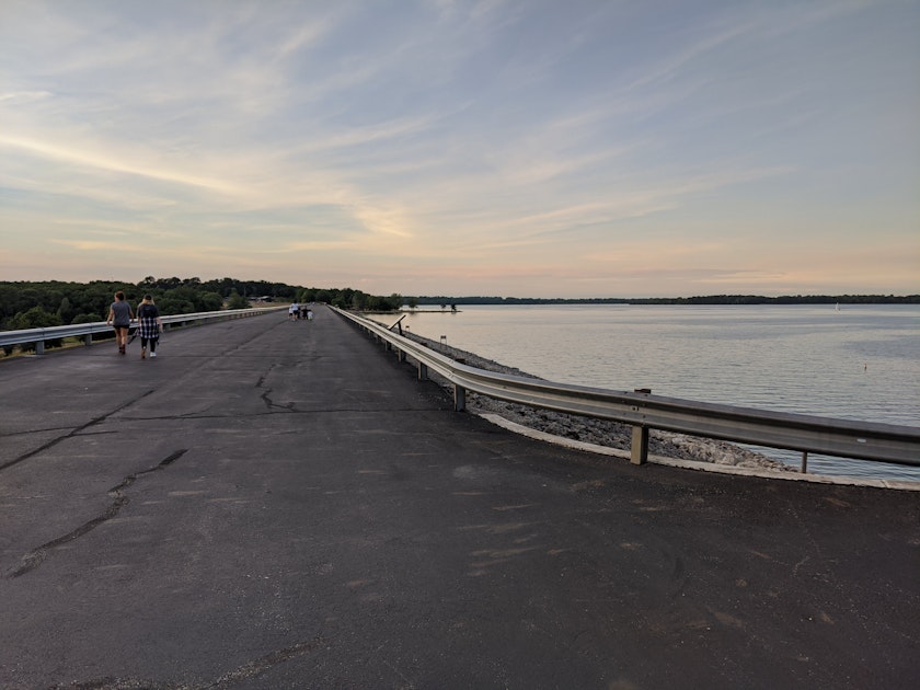 Stroll along the Dam at the CJ Brown Reservoir, Springfield, Ohio