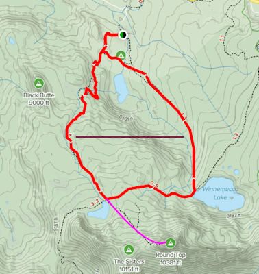 Hike Round Top Summit and Winnemucca Lake Loop