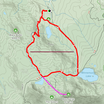Hike Round Top Summit and Winnemucca Lake Loop