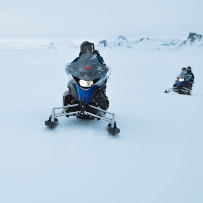 Snowmobile Langjokull Glacier