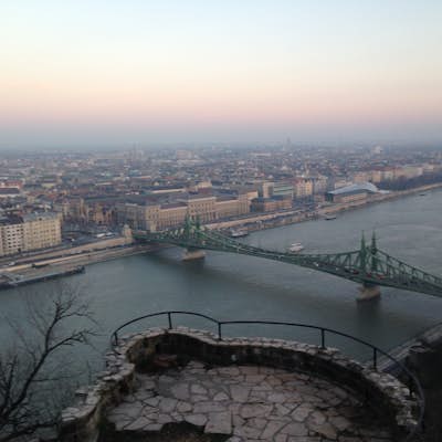 Photograph Budapest and the Danube River from Citadella