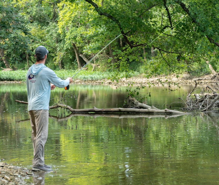 Fly Fish Big Darby Creek at Prairie Oaks Metro Park, West Jefferson, Ohio