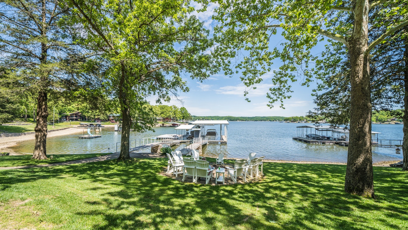 Photo of Big Lakefront Family Camp Swim Dock & Waterslide