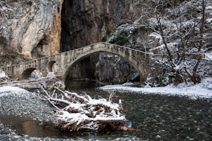 Photograph the Bridge of Portitsa Gorge