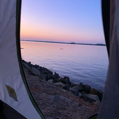Camp at Dreher Island
