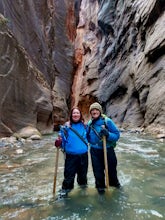 Hiking the Narrows in Winter in Zion National Park