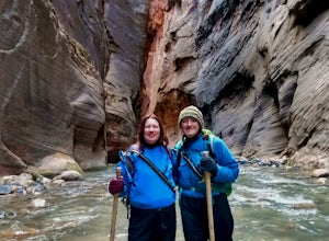 Hiking the Narrows in Winter in Zion National Park
