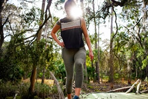 Trail, Town & Travel in Eddie Bauer's Trail Tight High-Rise Moto Leggings