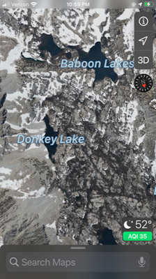 Baboon Lakes via Sabrina Basin