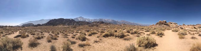 Payahuunadü, where the water flows, with Tumanguya or Mt. Whitney in the background by Francis Mendoza.