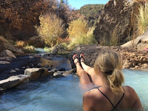 Fifth Water Hot Springs from Rays Valley Trailhead