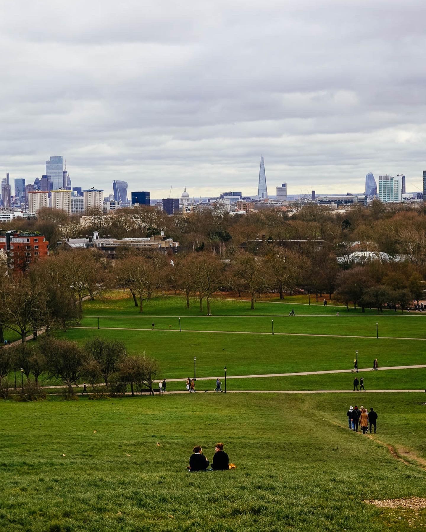 A panoramic view at Primrose Hill, Greater London, United Kingdom