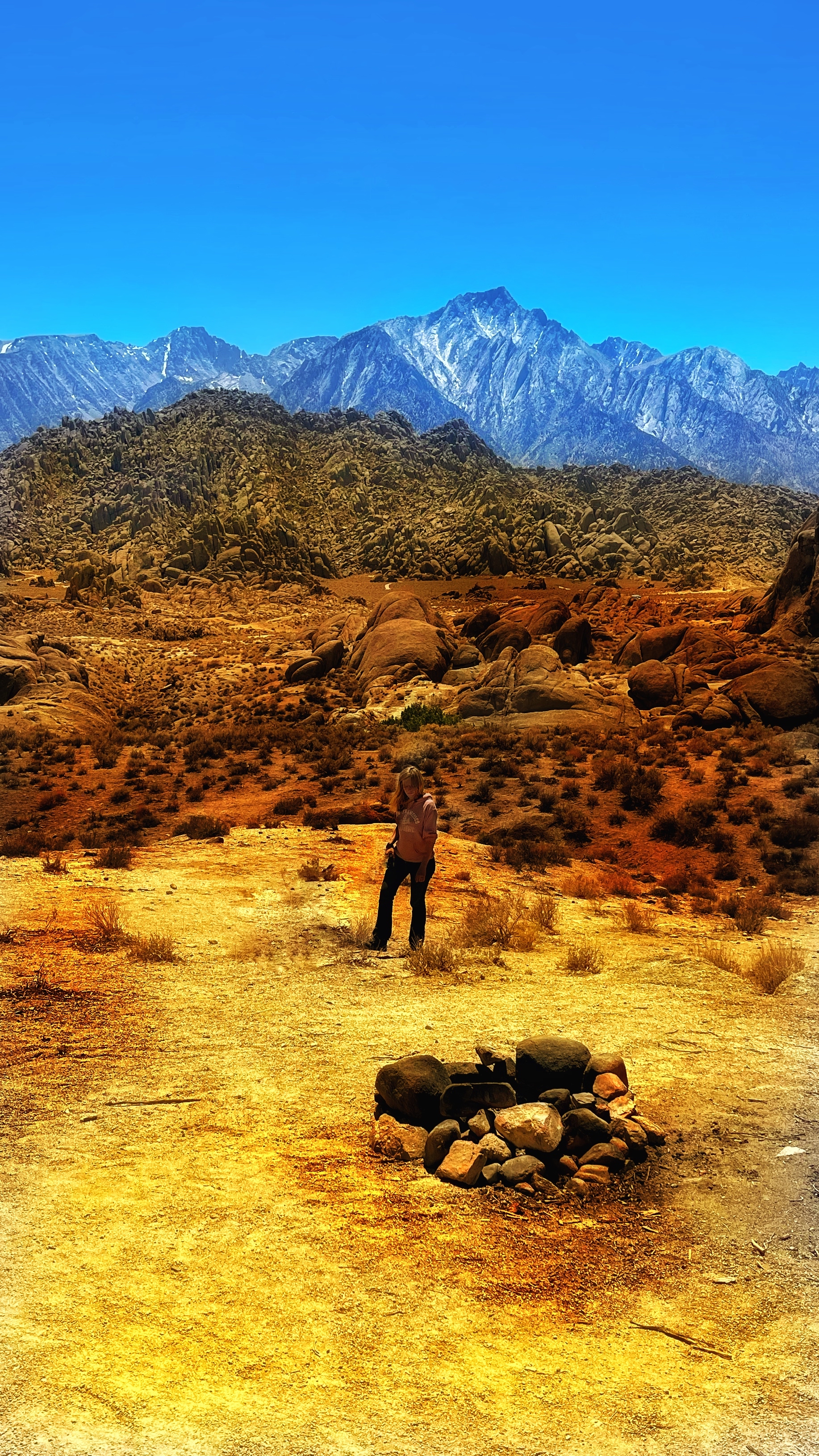 Camp in the Alabama Hills