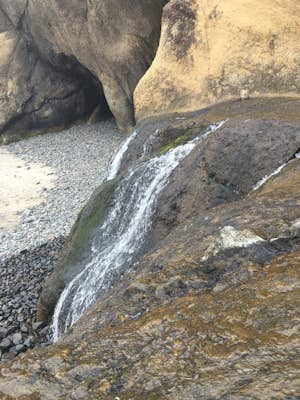 Hug Point Waterfall and Cave