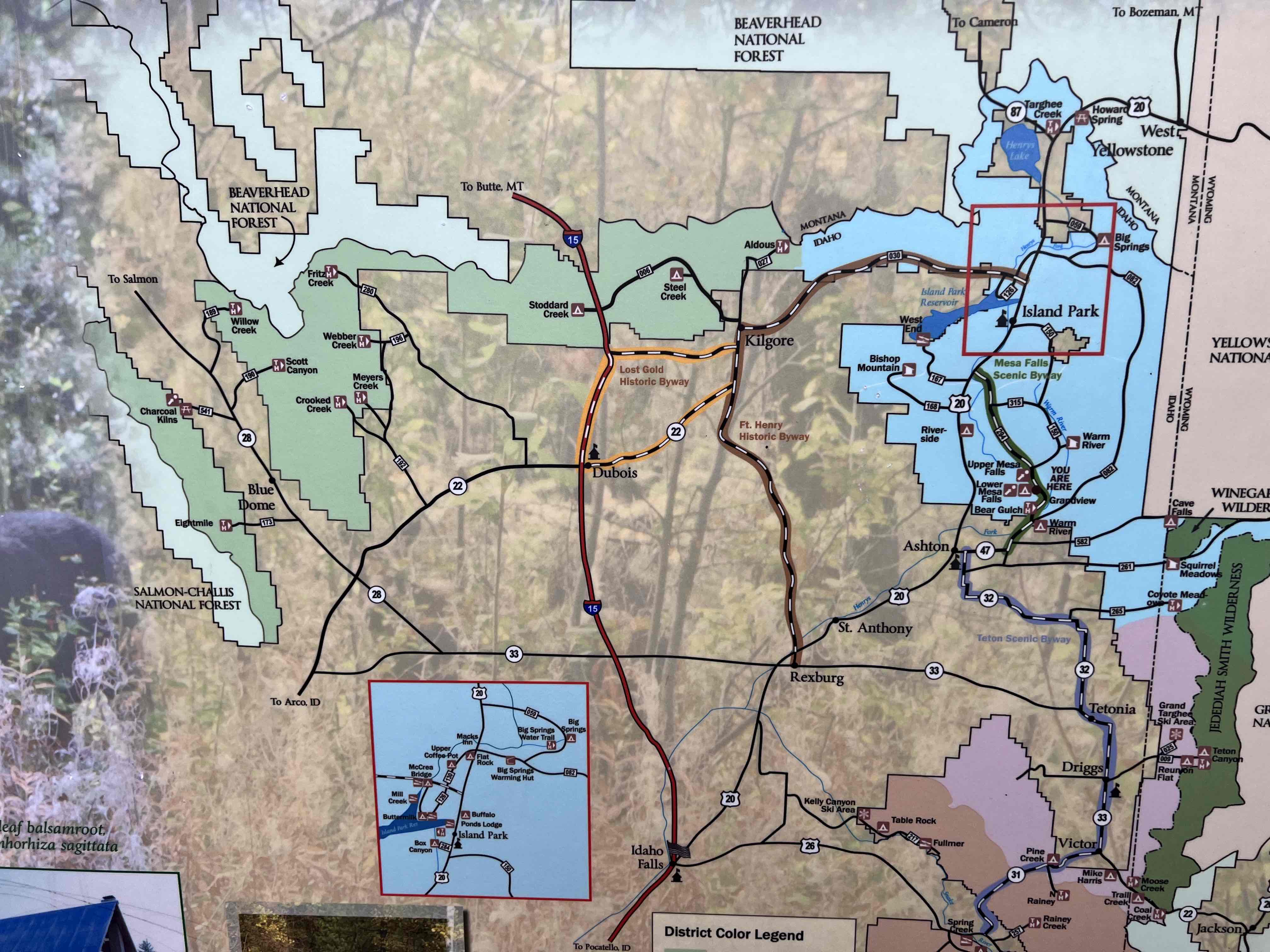 Upper and Lower Mesa Falls Loop