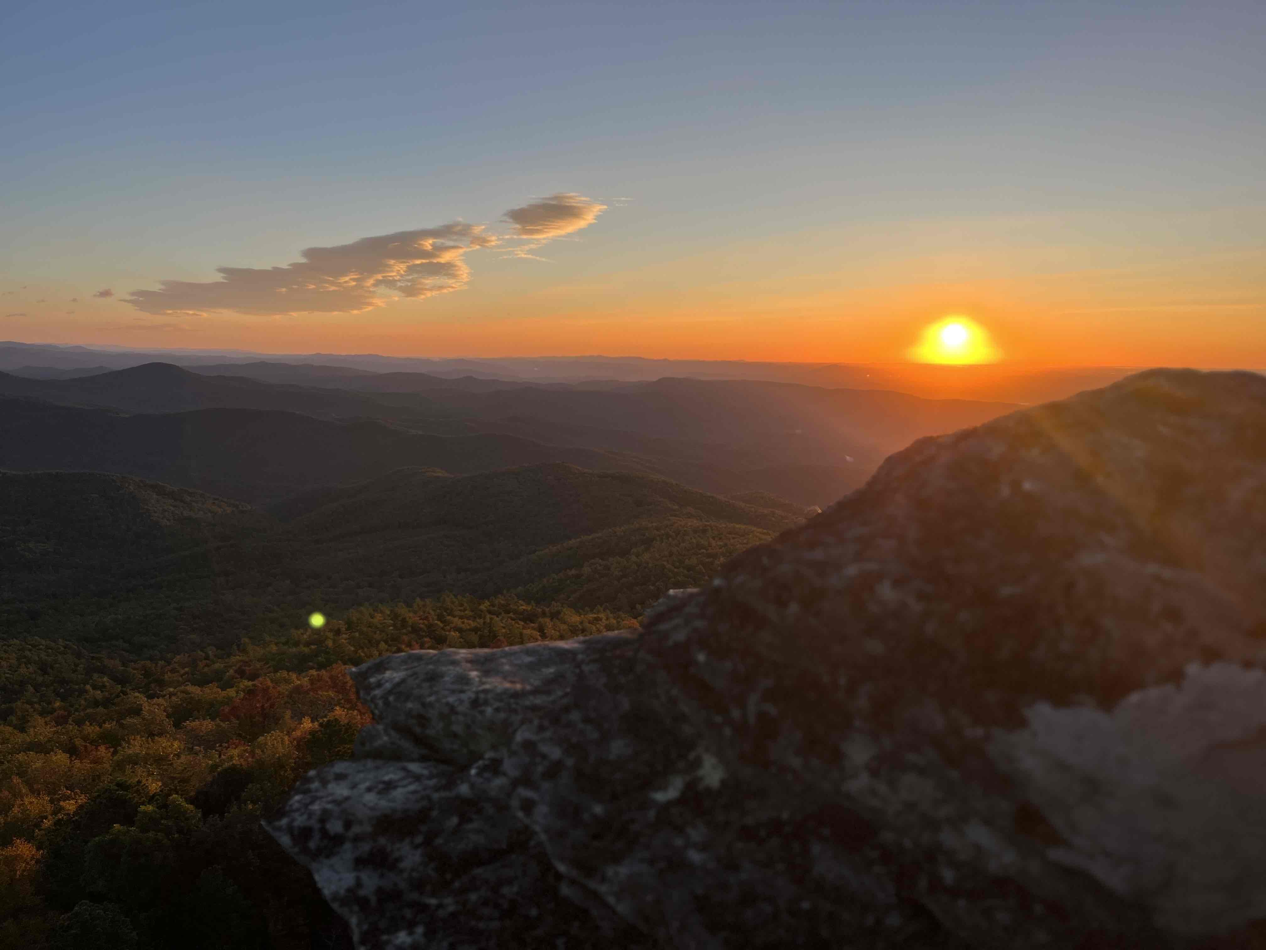 Photograph Hawksbill Mountain at Sunrise or Sunset