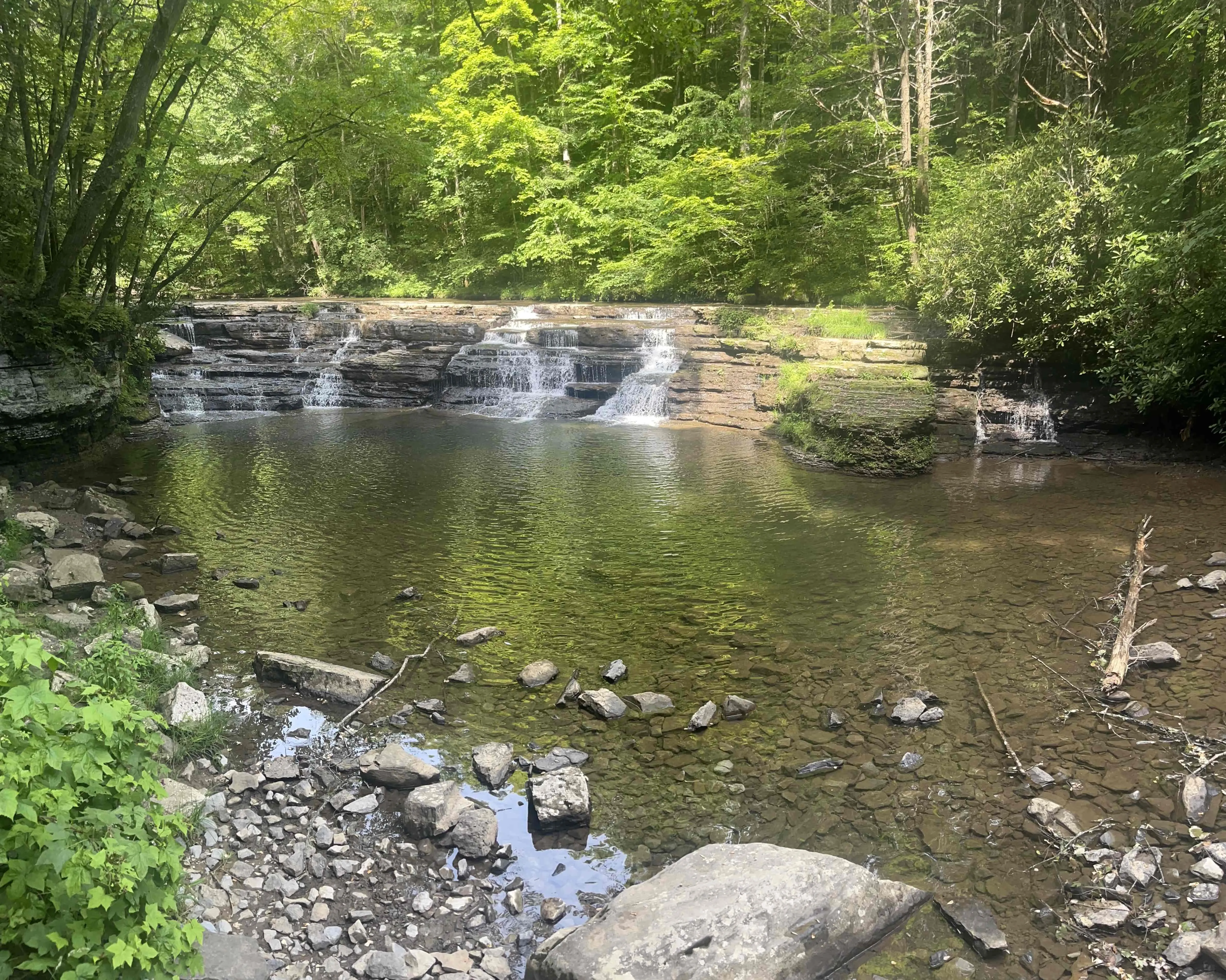 Photograph Mash Fork and Campbell Falls in Camp Creek SP