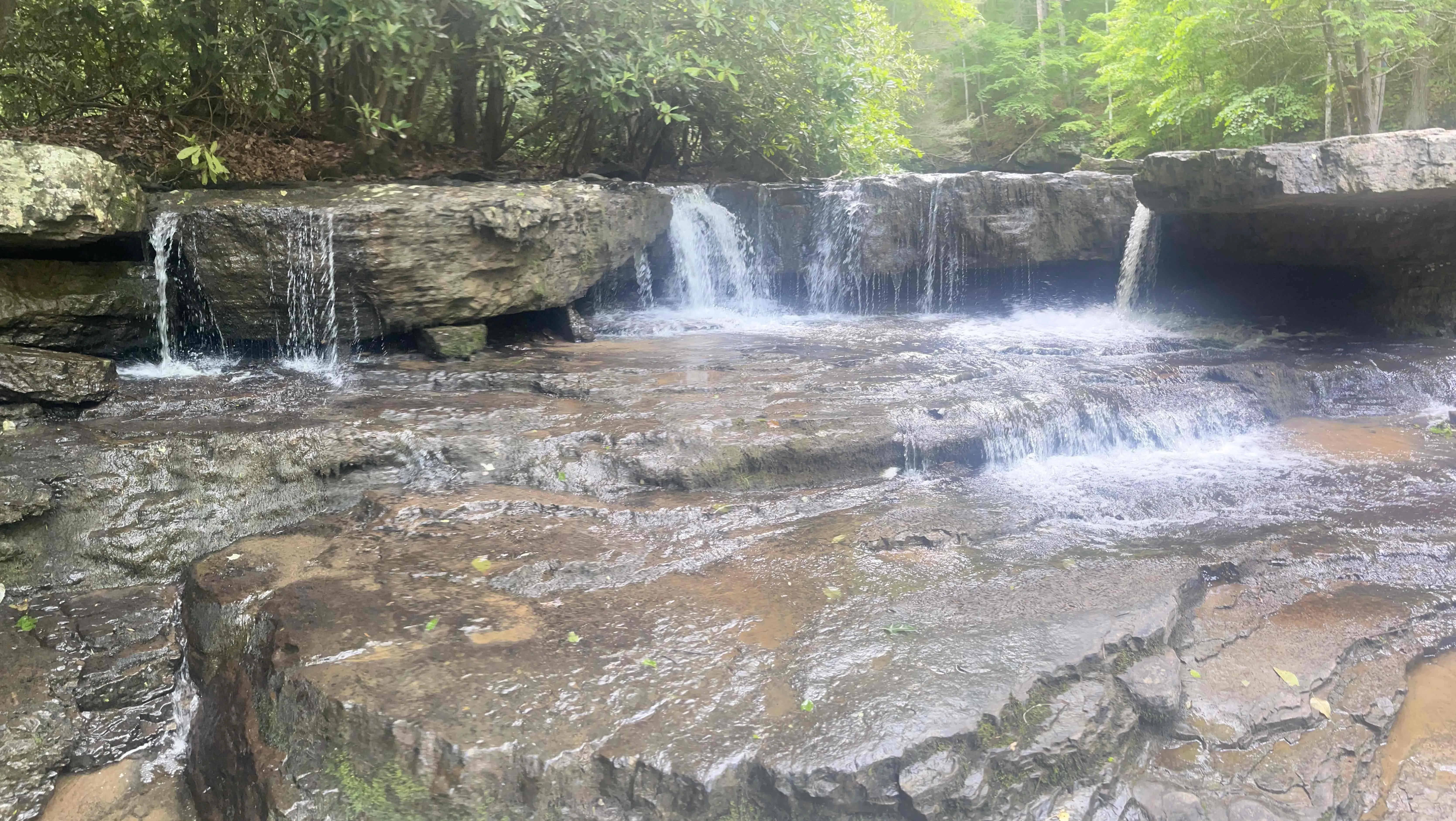 Photograph Mash Fork and Campbell Falls in Camp Creek SP