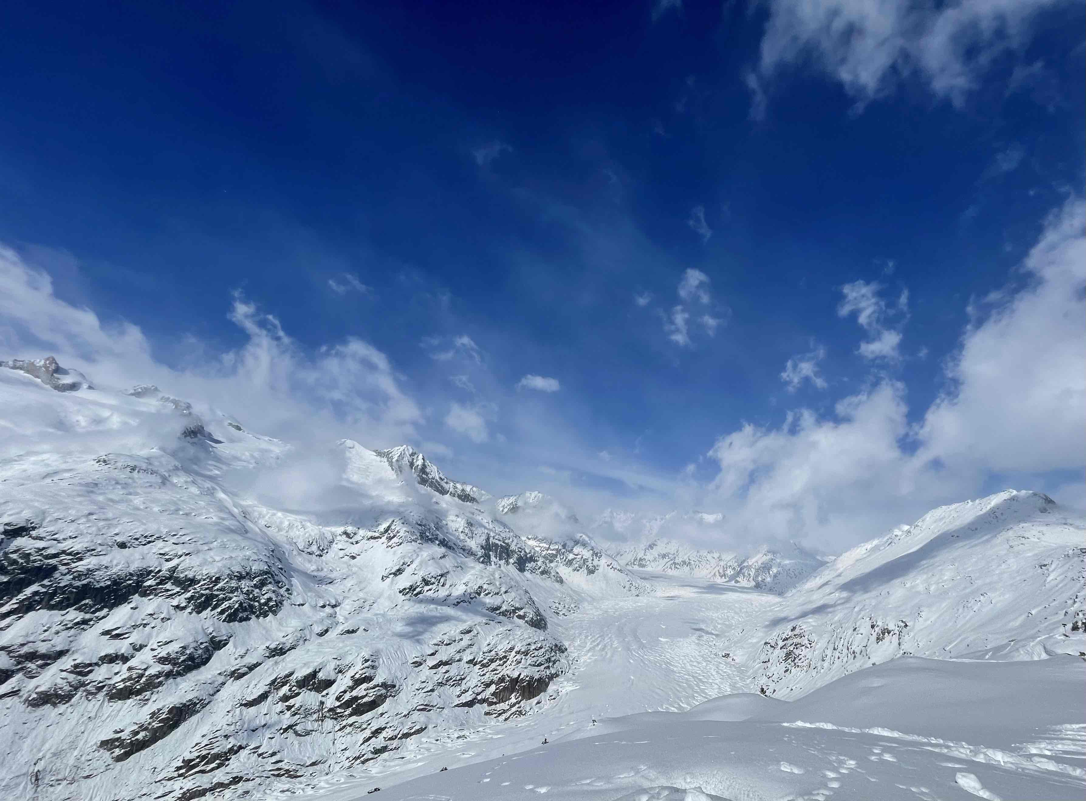 Hiking Along The Great Aletsch Glacier