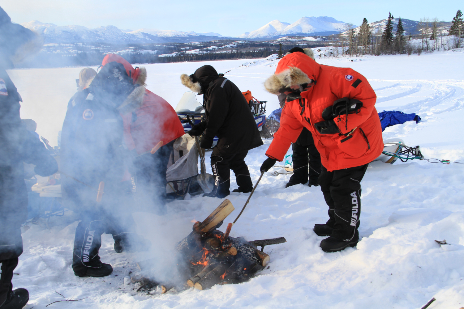 Dog Sledding on Lake Laberge