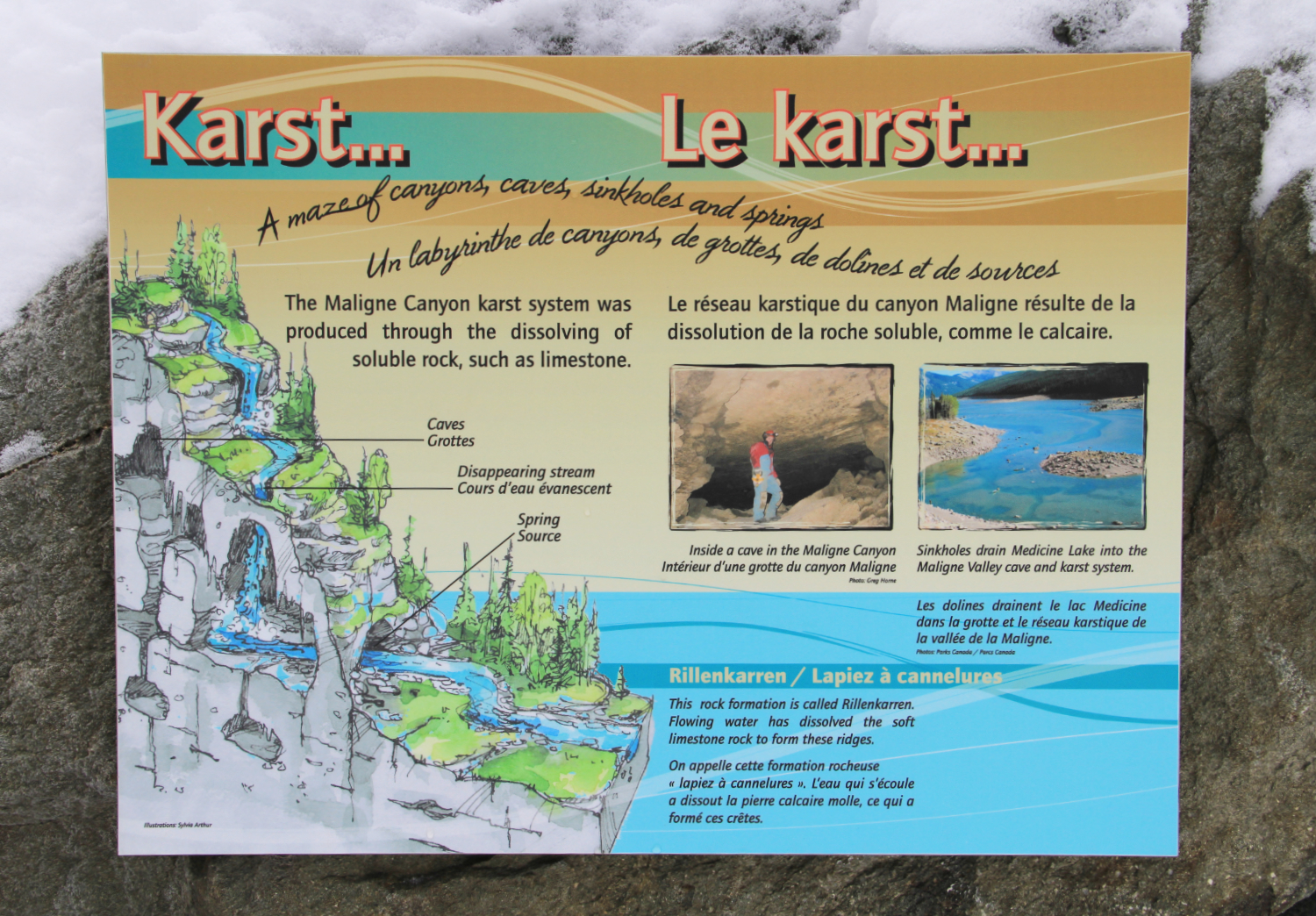 Hike the bottom of Maligne Canyon