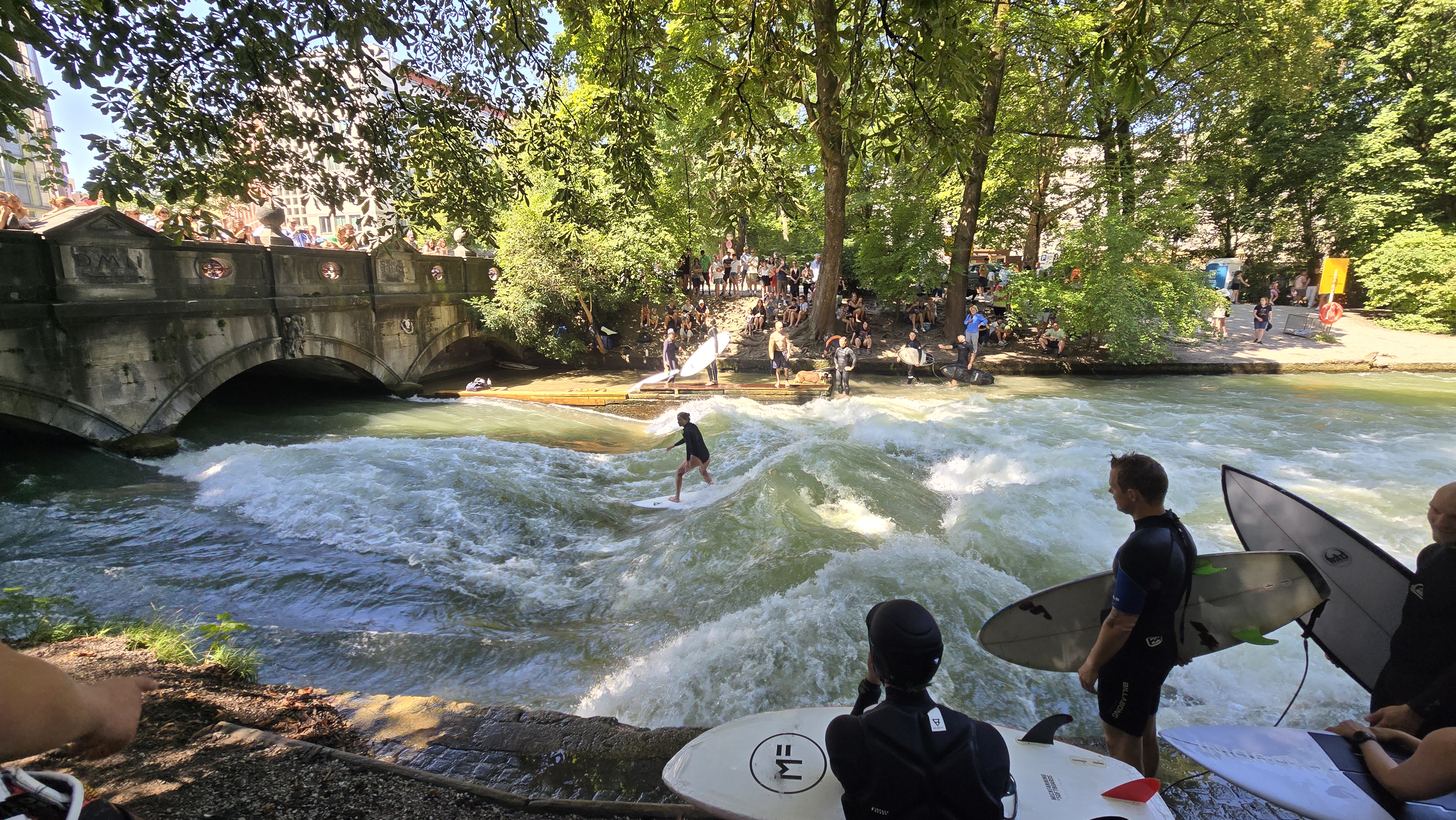 River Surfing on the Eisbach