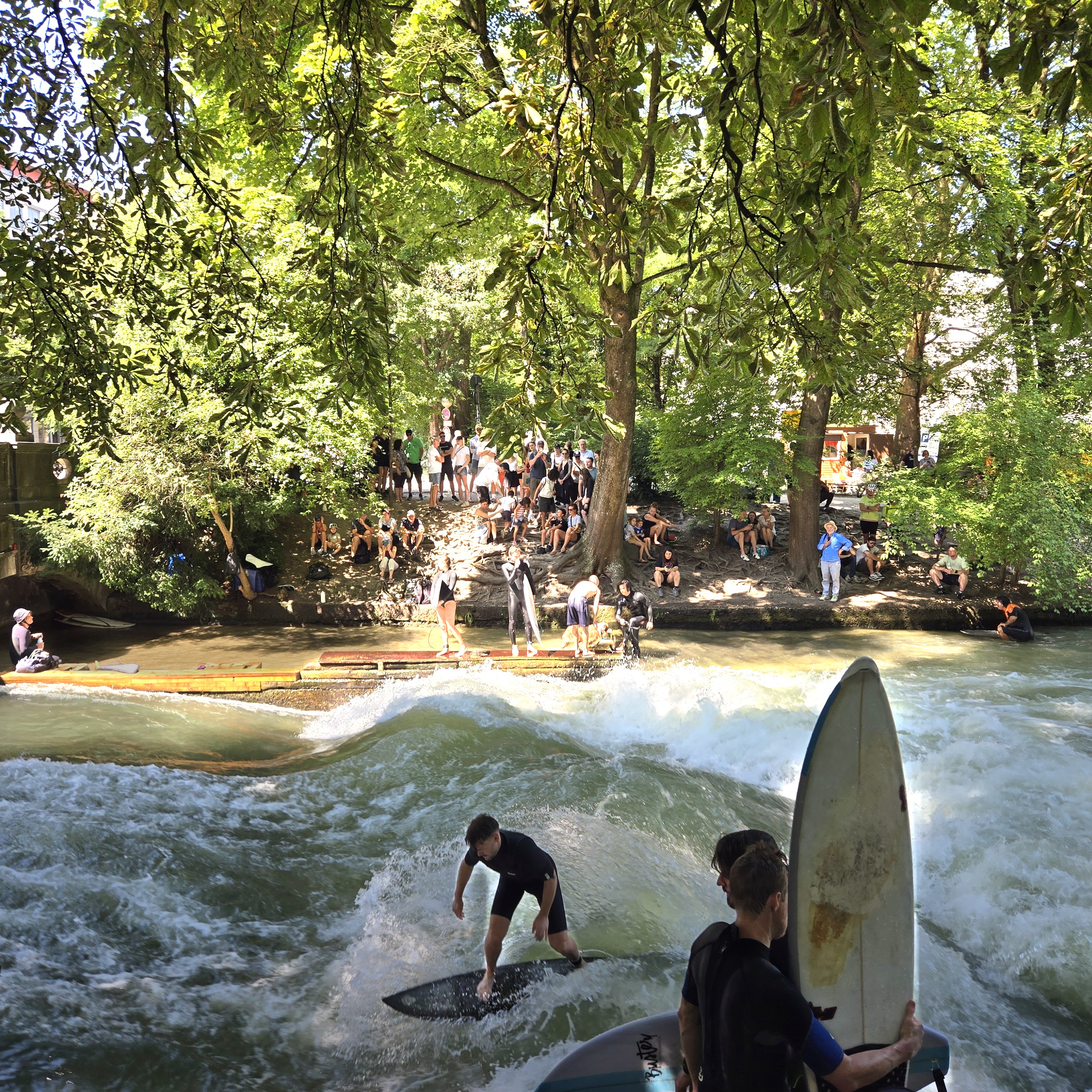 River Surfing on the Eisbach