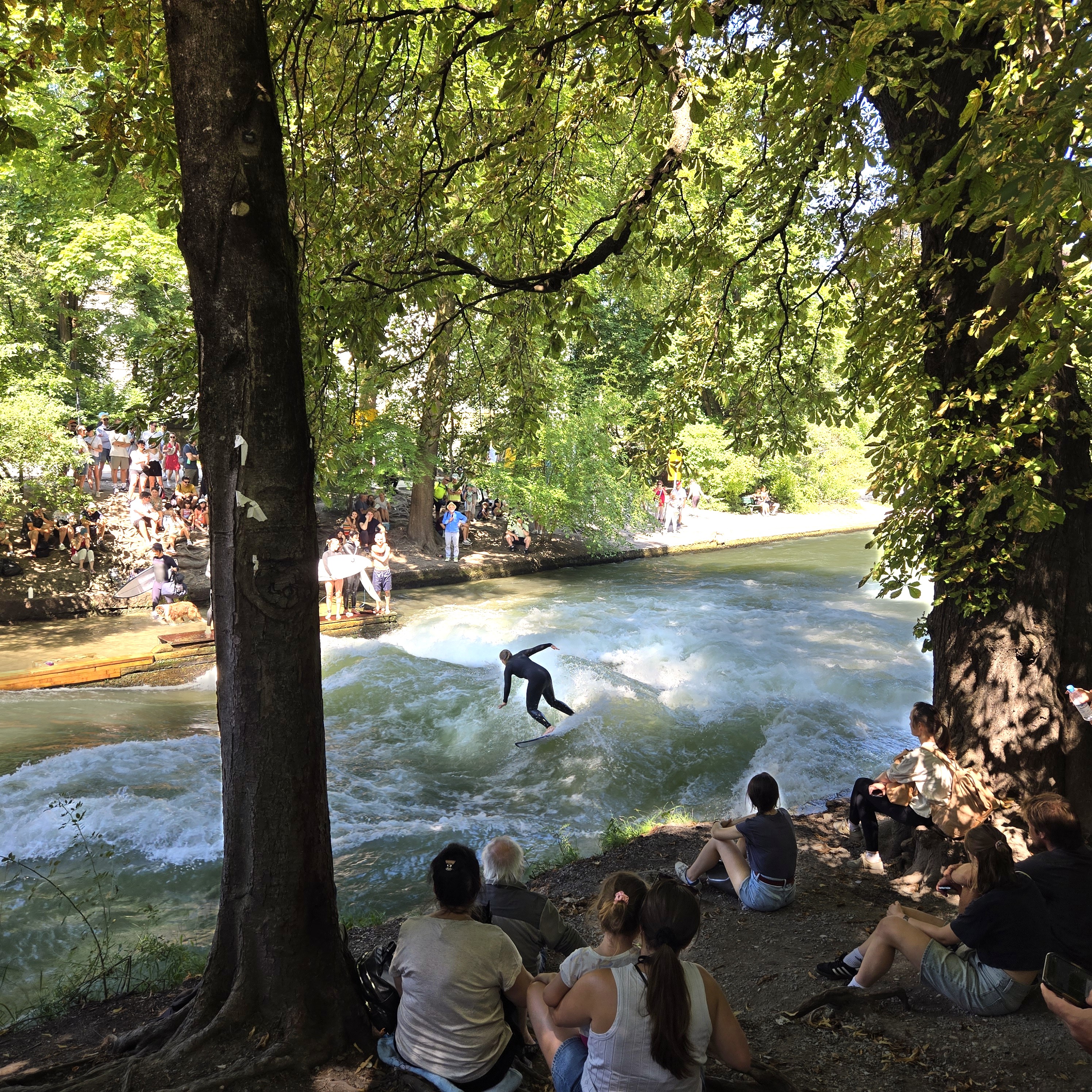 River Surfing on the Eisbach