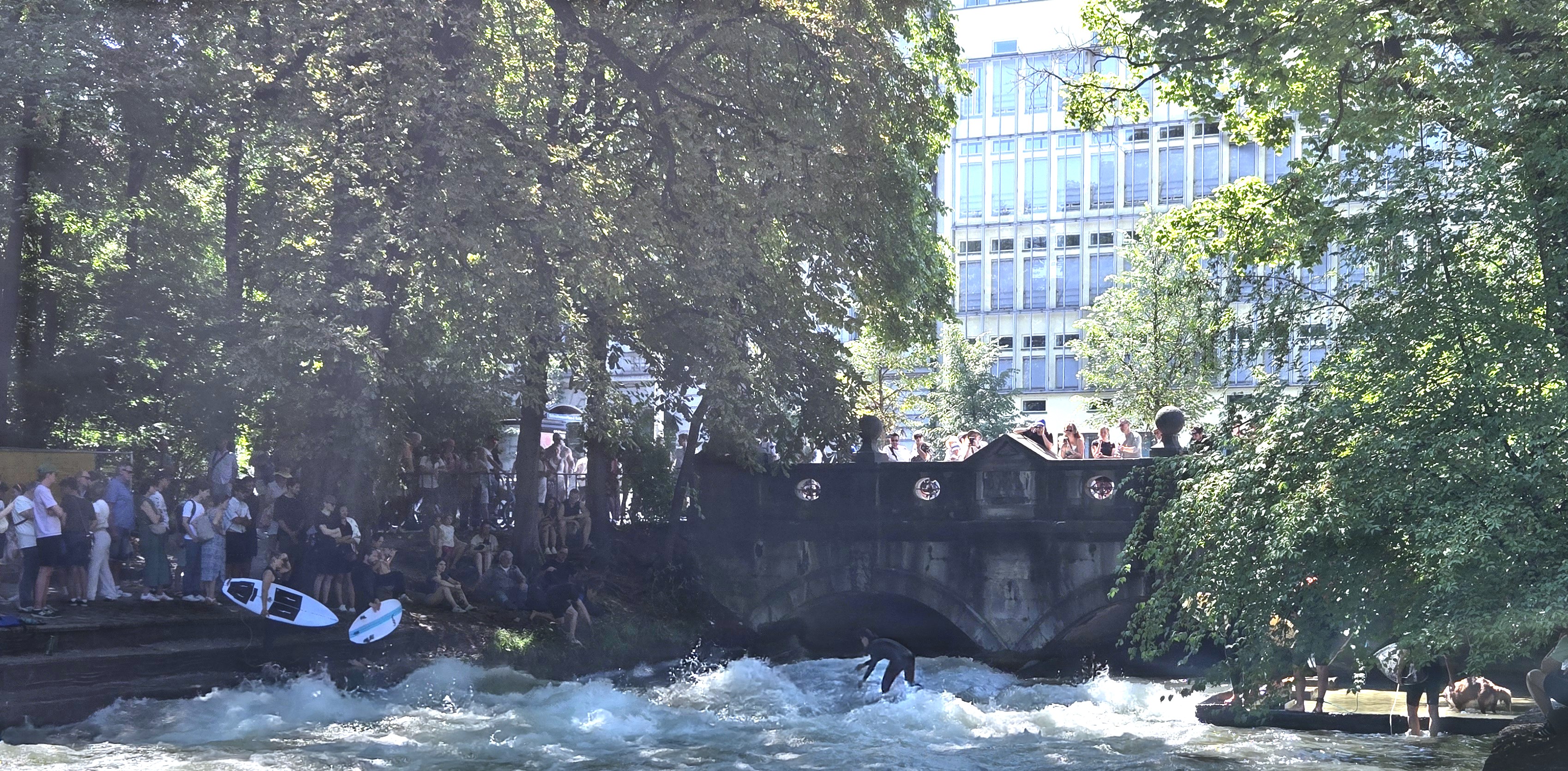 River Surfing on the Eisbach