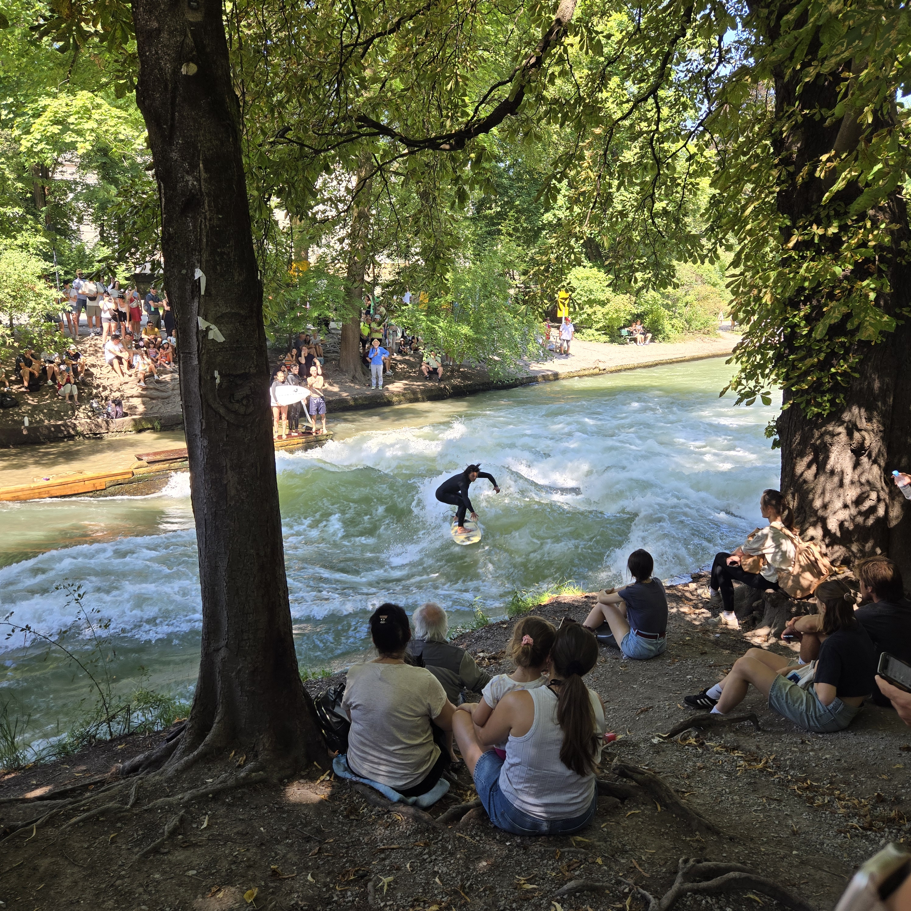 River Surfing on the Eisbach