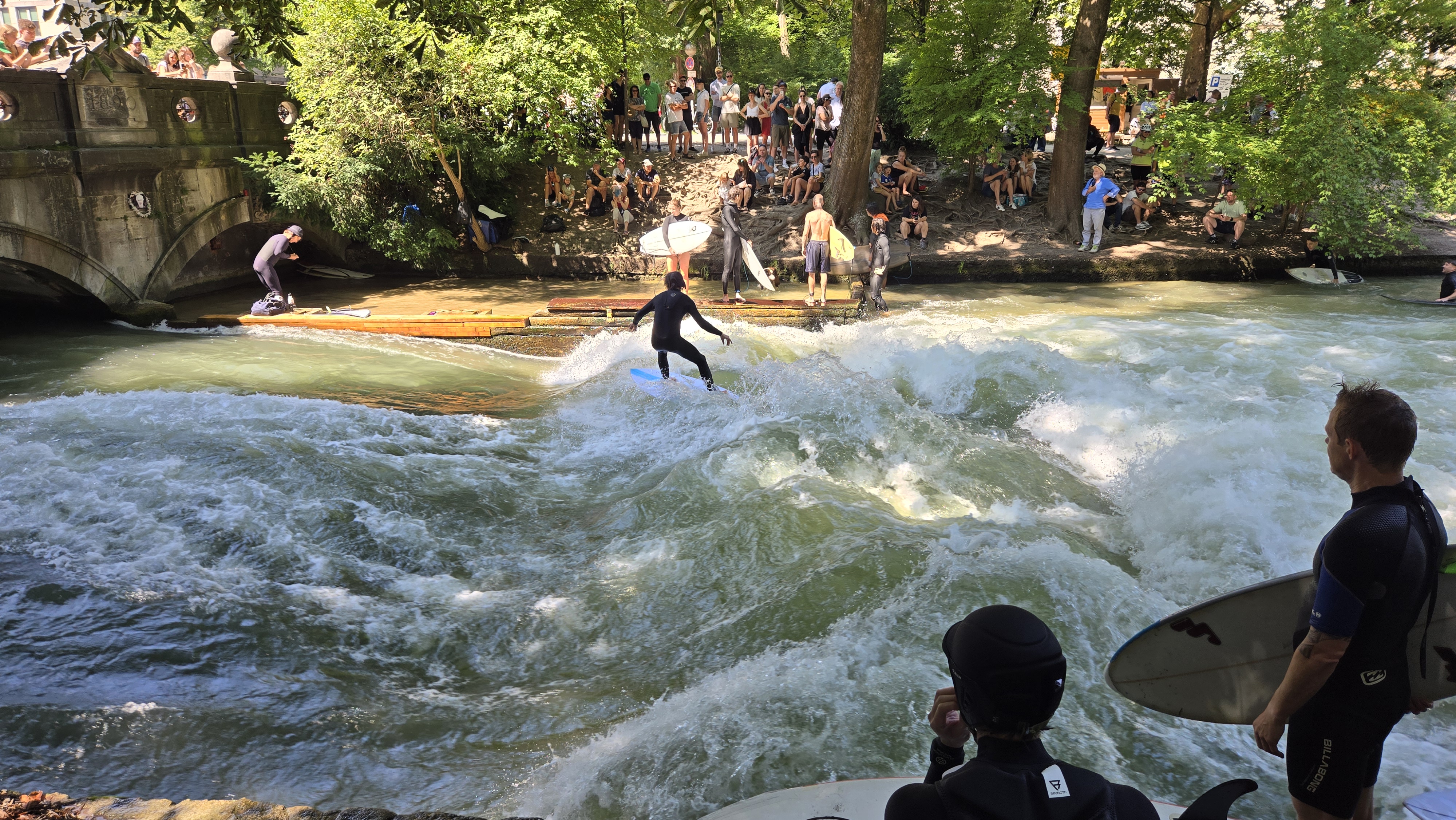 River Surfing on the Eisbach