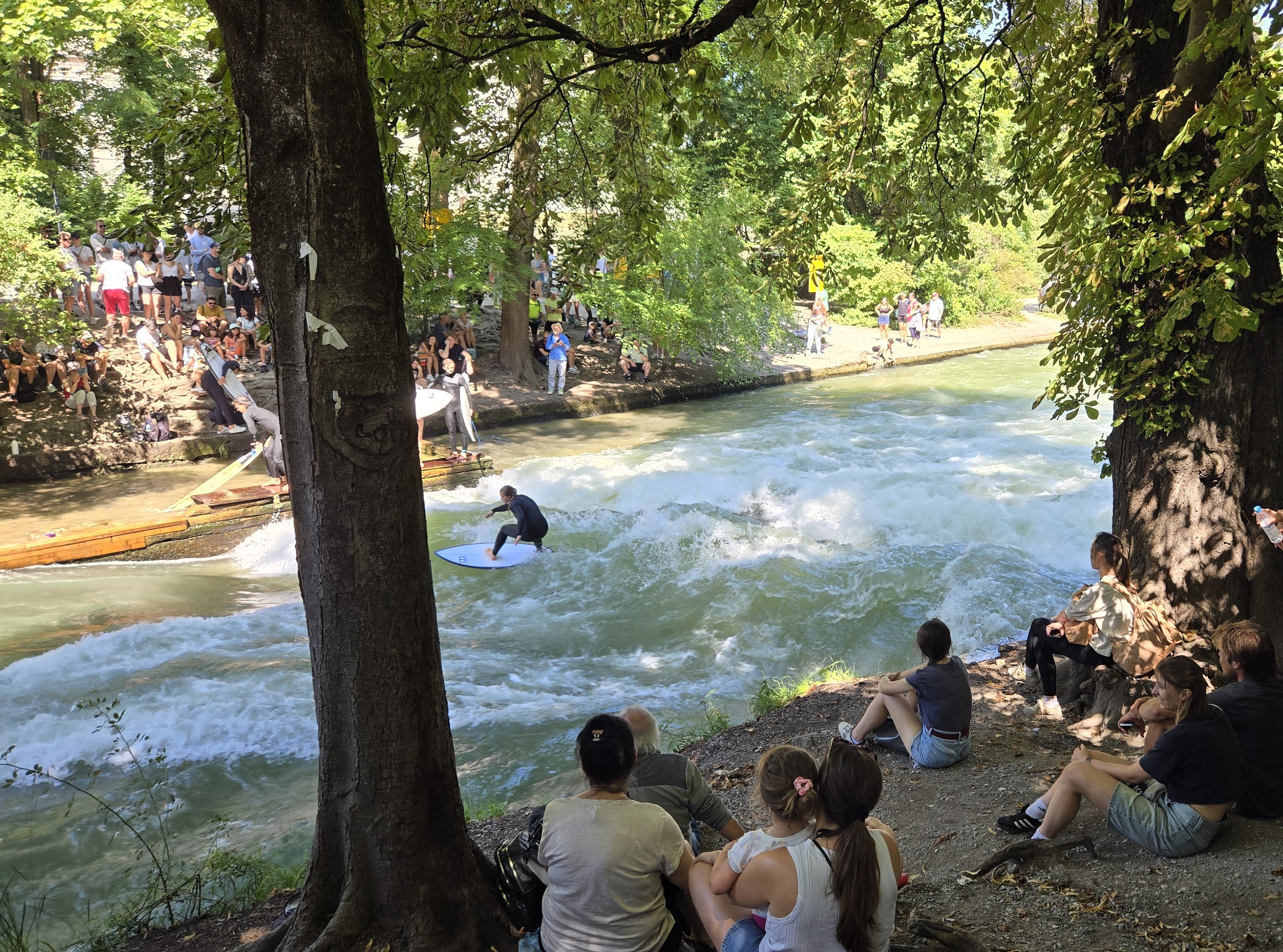 River Surfing on the Eisbach