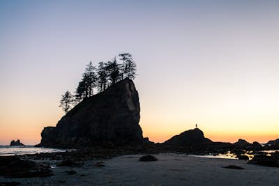Camp at Second Beach in Olympic NP