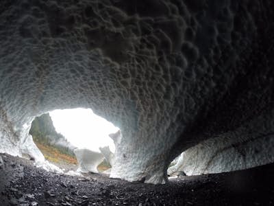 Hiking to Big Four Ice Caves