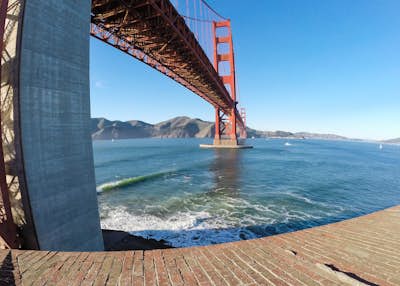 Surf Under The Golden Gate at Fort Point