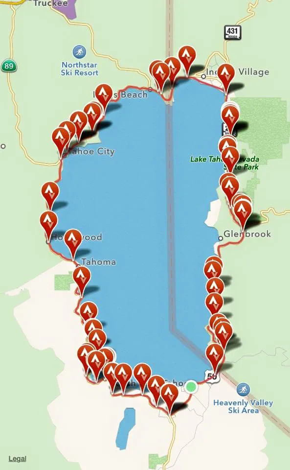 Bike around Lake Tahoe