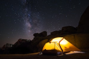 Camp at Hidden Valley in Joshua Tree