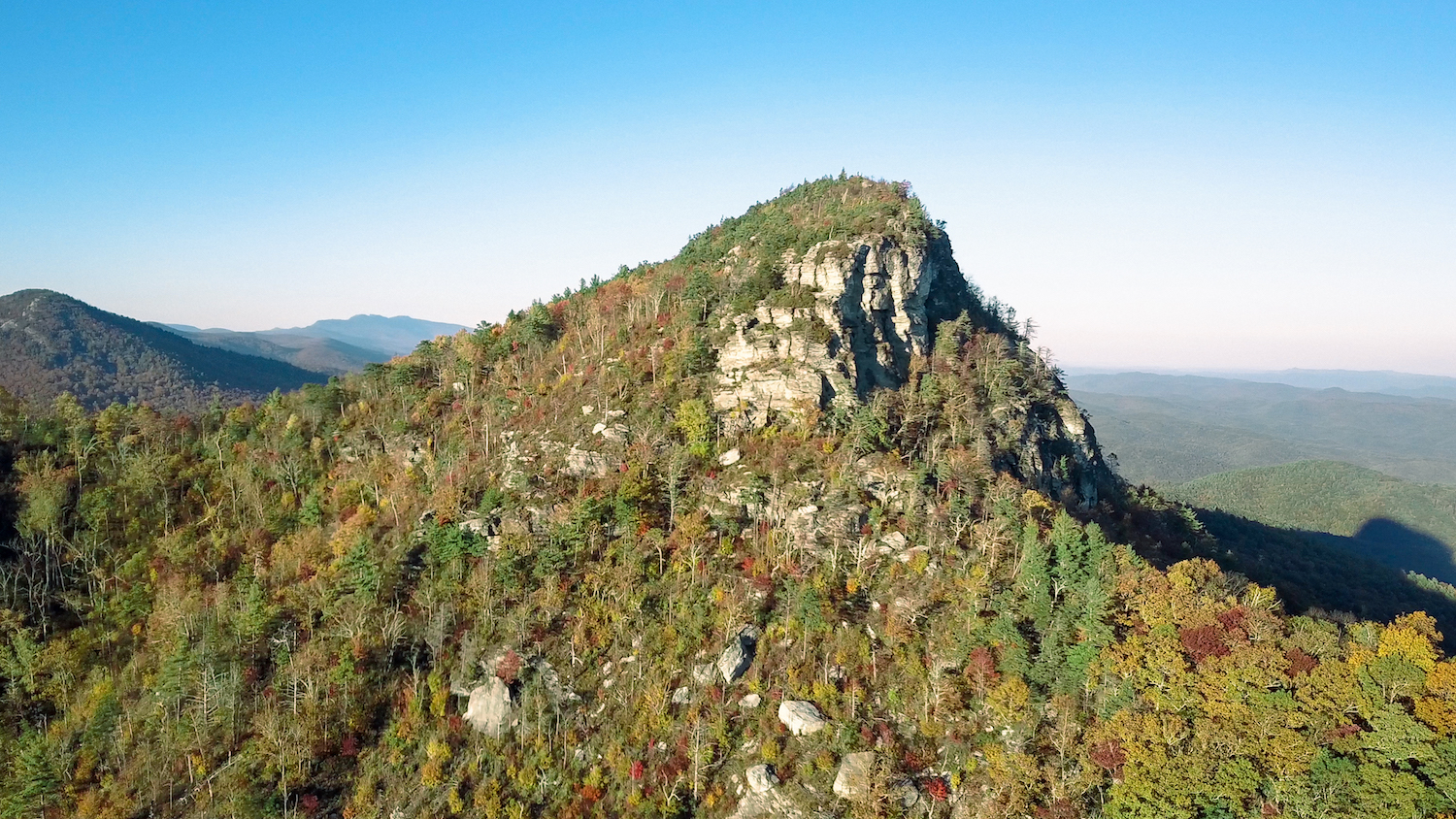Hike to the Summit of Table Rock Mountain, North Carolina
