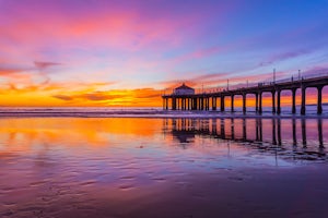Take a Sunset Surf at Manhattan Beach