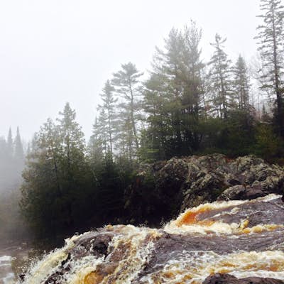 Hike to Big and Little Manitou Falls in Pattison State Park 