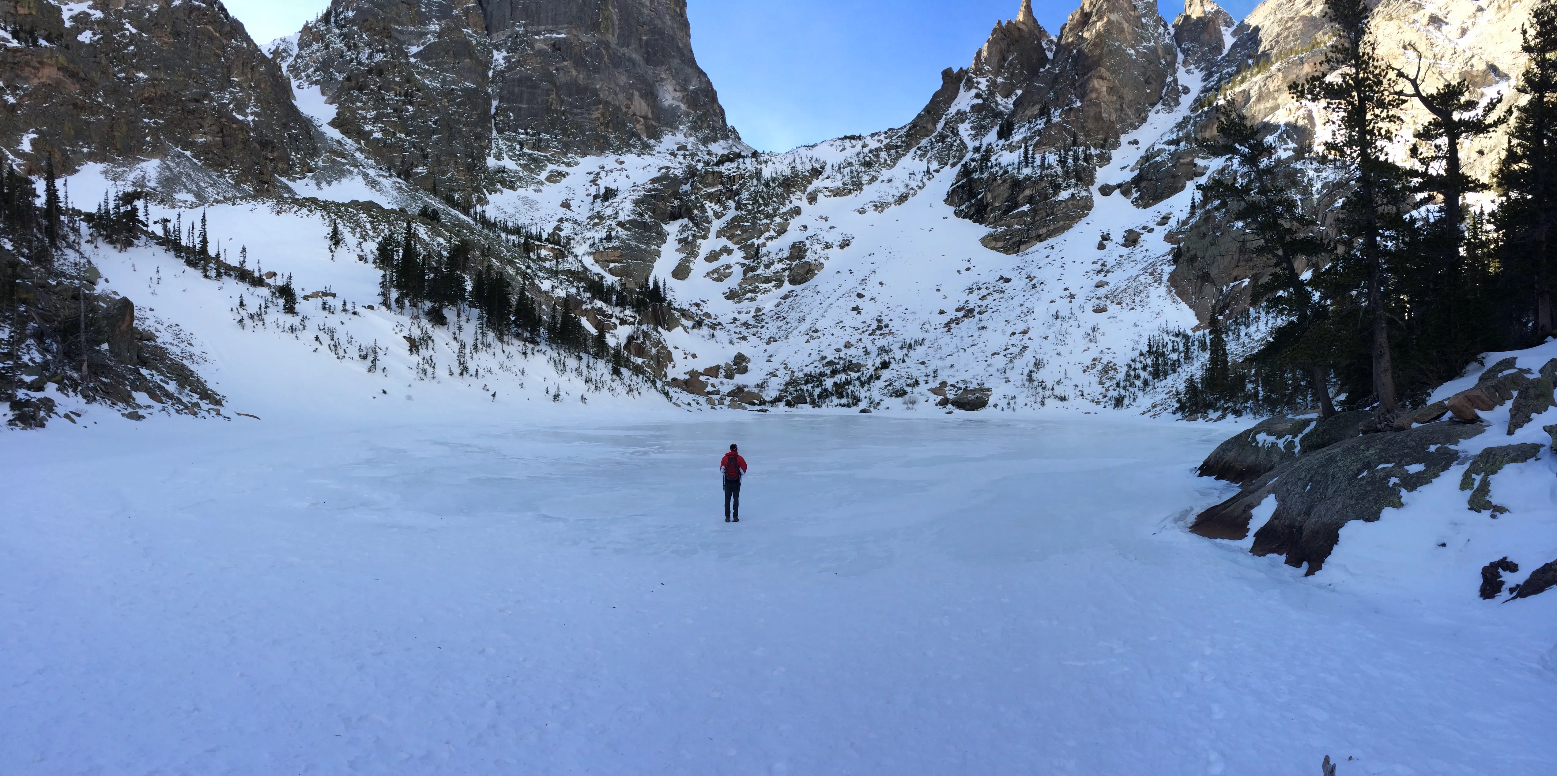 Snowshoe to Nymph, Dream, and Emerald Lakes