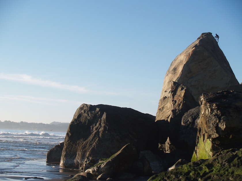 Rock Climbing The Egg, Stinson Beach, California