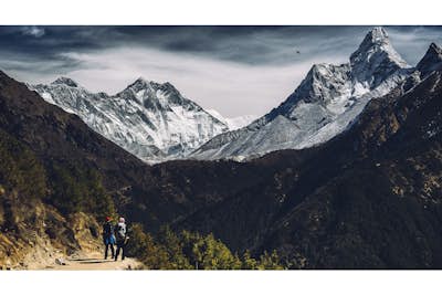 Climbing Gokyo Ri in the Himalayas