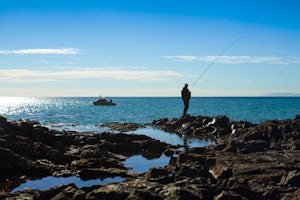 Surf Fishing Off Of Inspiration Point